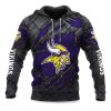 Vikings Black Metal Texture Hoodie 1