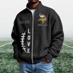 Vikings EST 1960 Quarter Zip Waffle Sweatshirt