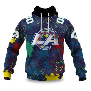 Rams Autism Awareness Football Hoodie 2026 1