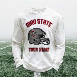 Personalized Ohio State Football Waffle Sweatshirt 1