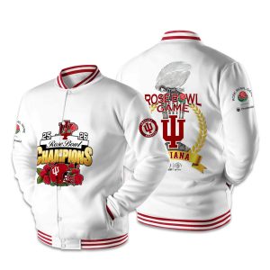 Indiana Hoosiers Rose Bowl Game Champions 2026 Baseball Jacket (1)