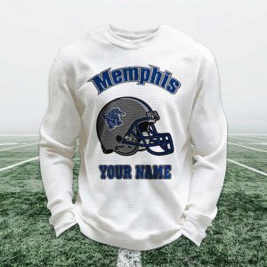 Personalized Memphis Football Waffle Sweatshirt 1