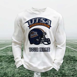 Personalized Utsa Roadrunners Football Waffle Sweatshirt (1)