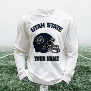 Personalized Utah State Football Waffle Sweatshirt (1)