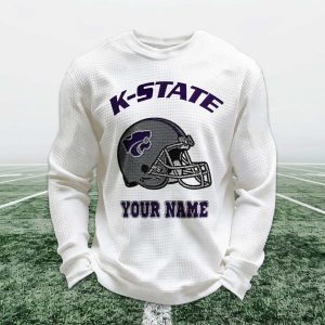 Personalized Kansas State Football Waffle Sweatshirt 1