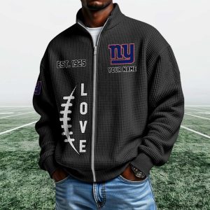 Giants EST 1925 Quarter Zip Waffle Sweatshirt (1)