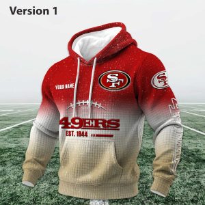 Personalized 49ers EST 1944 Football Waffle Hoodie 1