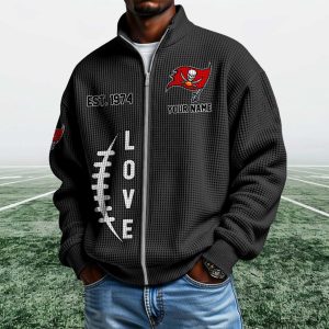 Buccaneers EST 1974 Quarter Zip Waffle Sweatshirt (6)