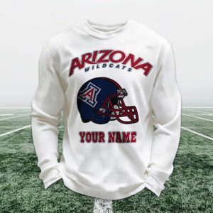Personalized Arizona Wildcats Football Waffle Sweatshirt (1)