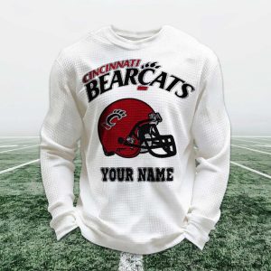 Personalized Cincinnati Bearcats Football Waffle Sweatshirt 1