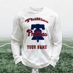 Personalized Phillies Baseball Waffle Sweatshirt 1