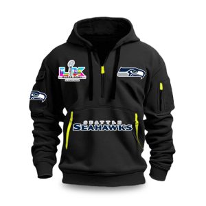 Seahawks 2026 Bowl LX San Francisco Bay Area Quarter Zip Hoodie (1)