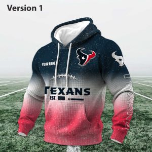 Personalized Texans EST 1988 Football Waffle Hoodie 1