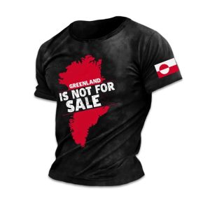 Retro Greenland Not For Sale Printed Casual T shirt (1)