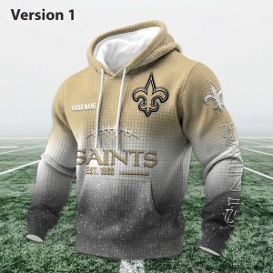 Personalized Saints EST 1966 Football Waffle Hoodie 1