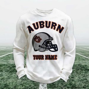 Personalized Auburn Football Waffle Sweatshirt 1