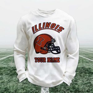 Personalized Illinois Football Waffle Sweatshirt (1)