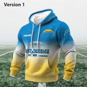 Personalized Chargers EST 1959 Football Waffle Hoodie 1