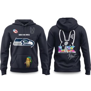 Seattle Seahawks x Bad Bunny Bowl LX Hoodie (1)