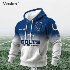 Personalized Colts EST 1953 Football Waffle Hoodie 1