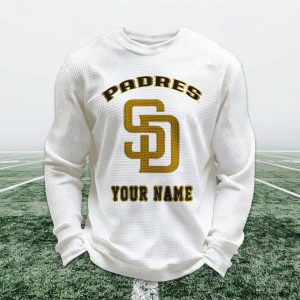 Personalized Padres Baseball Waffle Sweatshirt 1