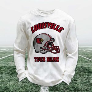 Personalized Louisville Football Waffle Sweatshirt 1