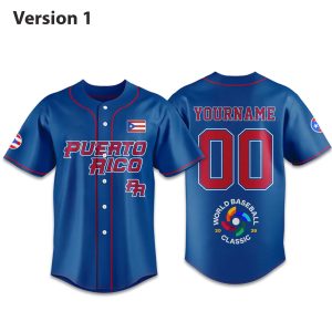 Personalized Puerto Rico World Baseball Classic Uniform 2026 Jersey (1)
