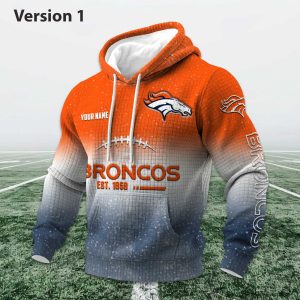 Personalized Broncos EST 1959 Football Waffle Hoodie (1)
