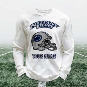 Personalized Nittany Lions Football Waffle Sweatshirt 1