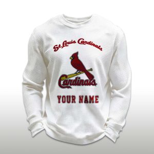 Personalized Cardinals Baseball Waffle Sweatshirt 1