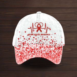 Heart Disease Awareness Printed Hat (1)