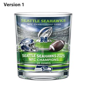 Seahawks NFC Championship Game 2025 2026 Whiskey Glass (1)