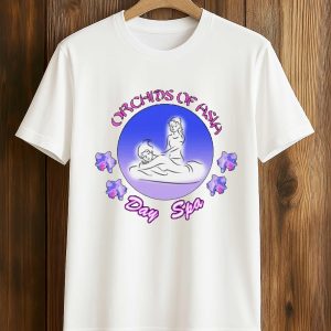 Bill Belichick's Girlfriend Wears Orchids of Asia Day Spa Shirt (1)