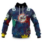 Dolphins Autism Awareness Football Hoodie 2026