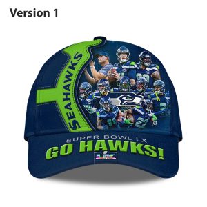 Seahawks Super Bowl LX Go Hawks Hat (1)