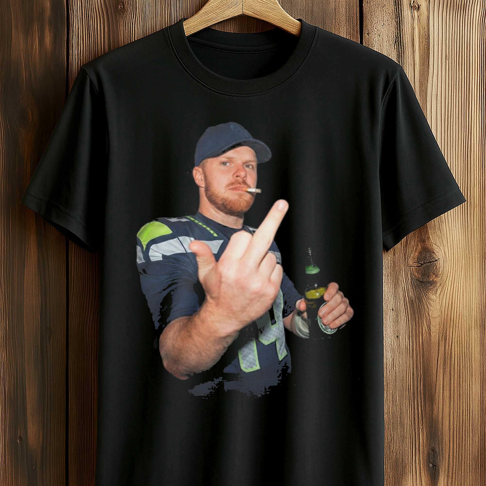 Ernest Jones Wears SAM DARNOLD Middle Finger Drinking and Smoking Shirt Ernest Jones Wears SAM DARNOLD Middle Finger Drinking and Smoking Shirt