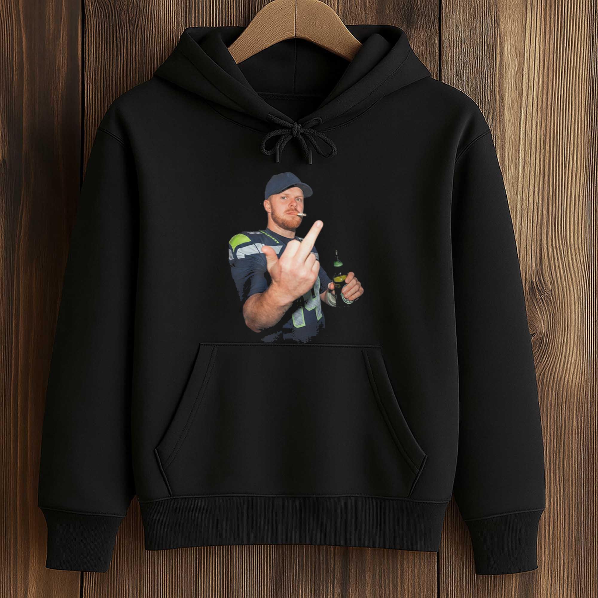 Ernest Jones Wears SAM DARNOLD Middle Finger Drinking and Smoking Shirt 4 Ernest Jones Wears SAM DARNOLD Middle Finger Drinking and Smoking Shirt (4)