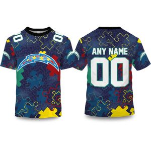 Chargers Autism Awareness Football Shirt 2026 1