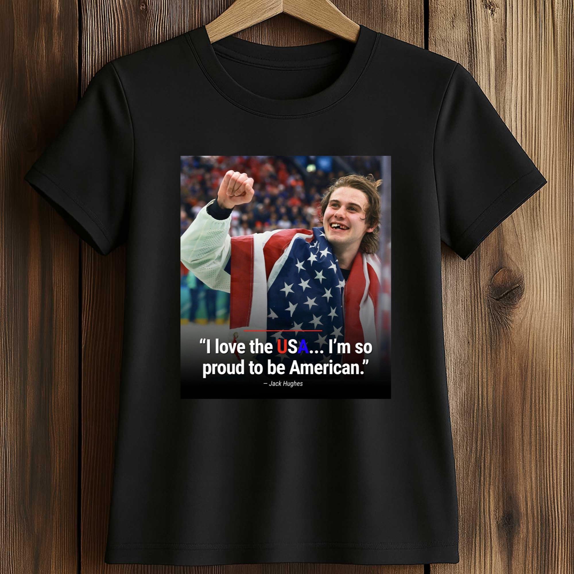 Jack Hughes I Love The USA I'm So Proud To Be America Shirt 2 Jack Hughes I Love The USA I'm So Proud To Be America Shirt (2)