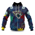 Jaguars Autism Awareness Football Zipper Hoodie 2026