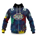 Jets Autism Awareness Football Zipper Hoodie 2026