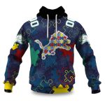 Lions Autism Awareness Football Hoodie 2026