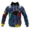 Panthers Autism Awareness Football Zipper Hoodie 2026