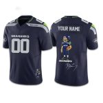 Personalized Seahawks Bad Bunny Super Bowl 2026 Concho Football Jersey