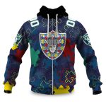 Raiders Autism Awareness Football Zipper Hoodie 2026