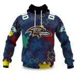 Ravens Autism Awareness Football Hoodie 2026