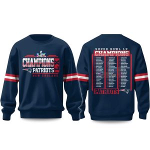 Patriots Super Bowl LX Champions 2026 Roster Sweatshirt (1)