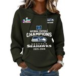 Seahawks National Football Champions 2025 2026 Super Bowl Waffle Hoodie