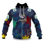 Vikings Autism Awareness Football Zipper Hoodie 2026