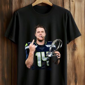 Sam Darnold Middle Finger Cup NFC Champions And Smoking Shirt (1)